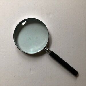 Vintage Mid-Century Magnifying Glass with Black Handle